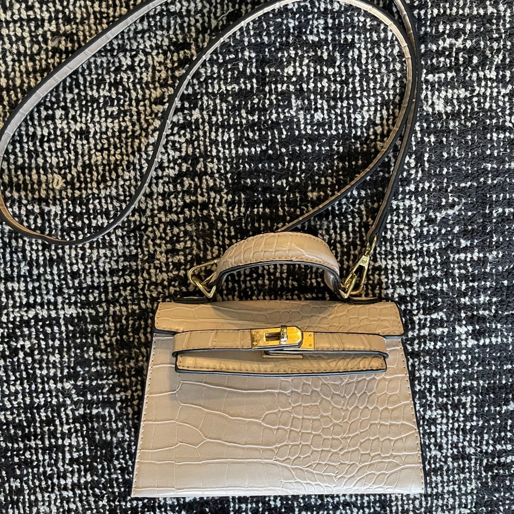 Faux snake mini crossbody bag